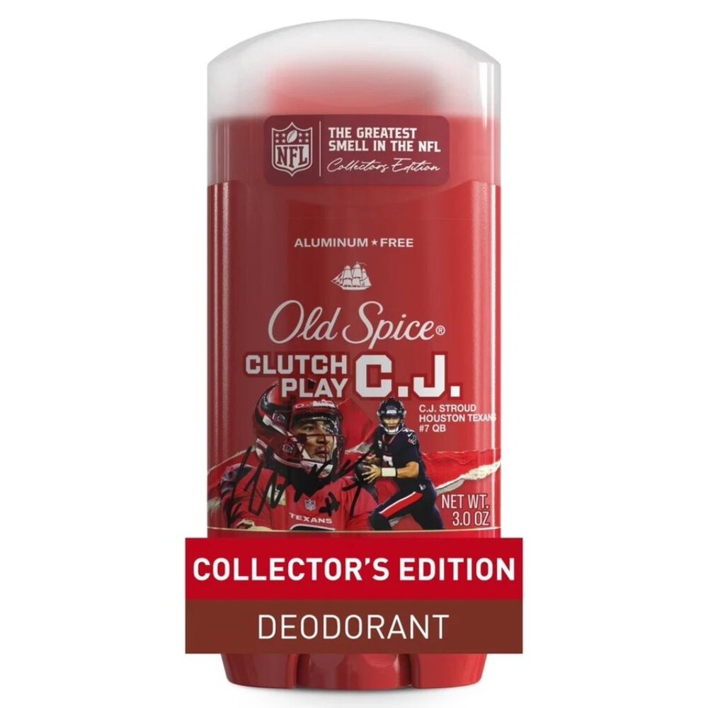 Old Spice Men's Aluminum Free Deodorant, NFL Collection, Clutch Play CJ Stroud